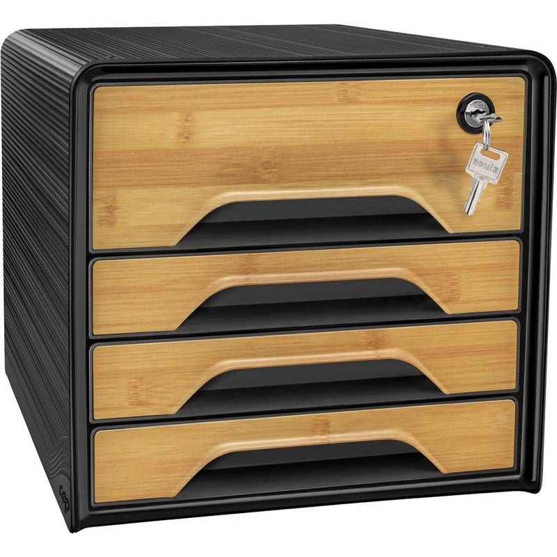 CEP Schubladenbox Smoove SECURE Silva, 4 Schübe, schwarz/