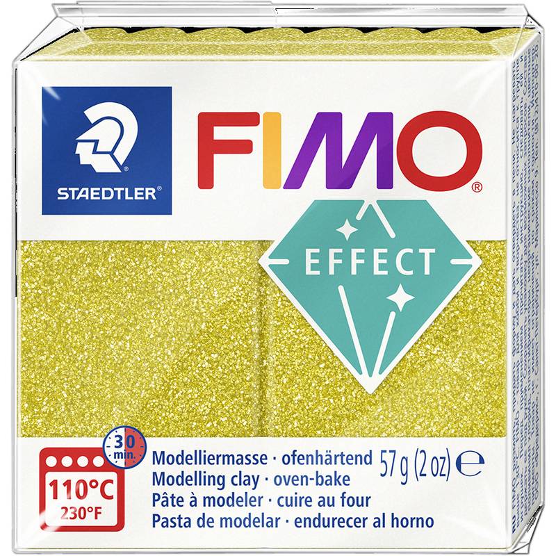 FIMO EFFECT Modelliermasse, ofenhärtend, gold-glitter, 57 g
