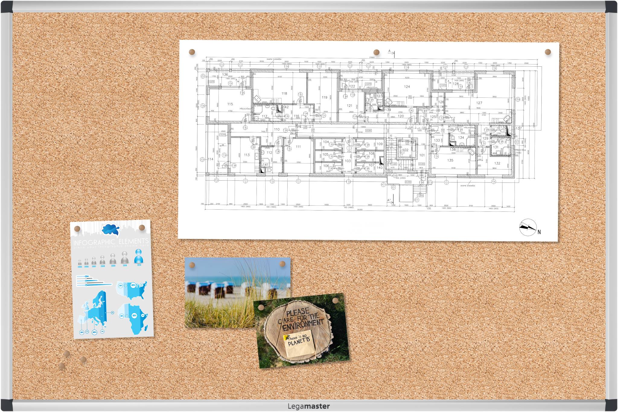 Legamaster UNITE Korktafel 60x90cm