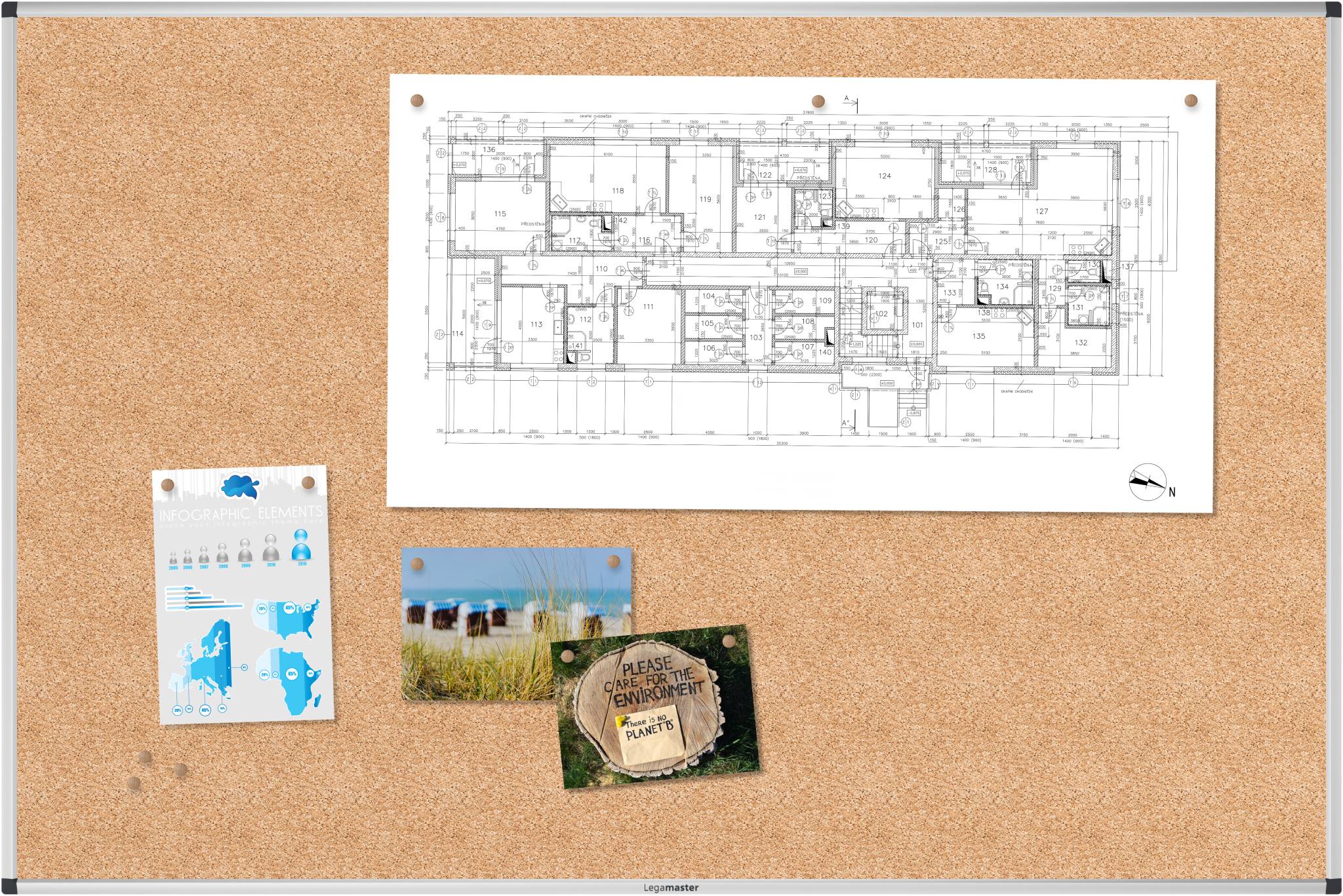 Legamaster UNITE Korktafel 100x150cm