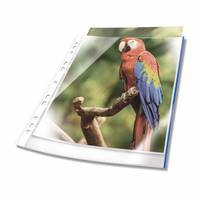 Durable Prospekthüllen A4 oben offen 10 Stück glasklar blau - Klarsichthülle - A