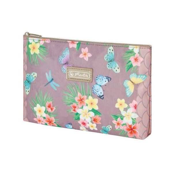 Schüleretui Faulenzer flach Ladylike Polyester 220x150mm Butterflies