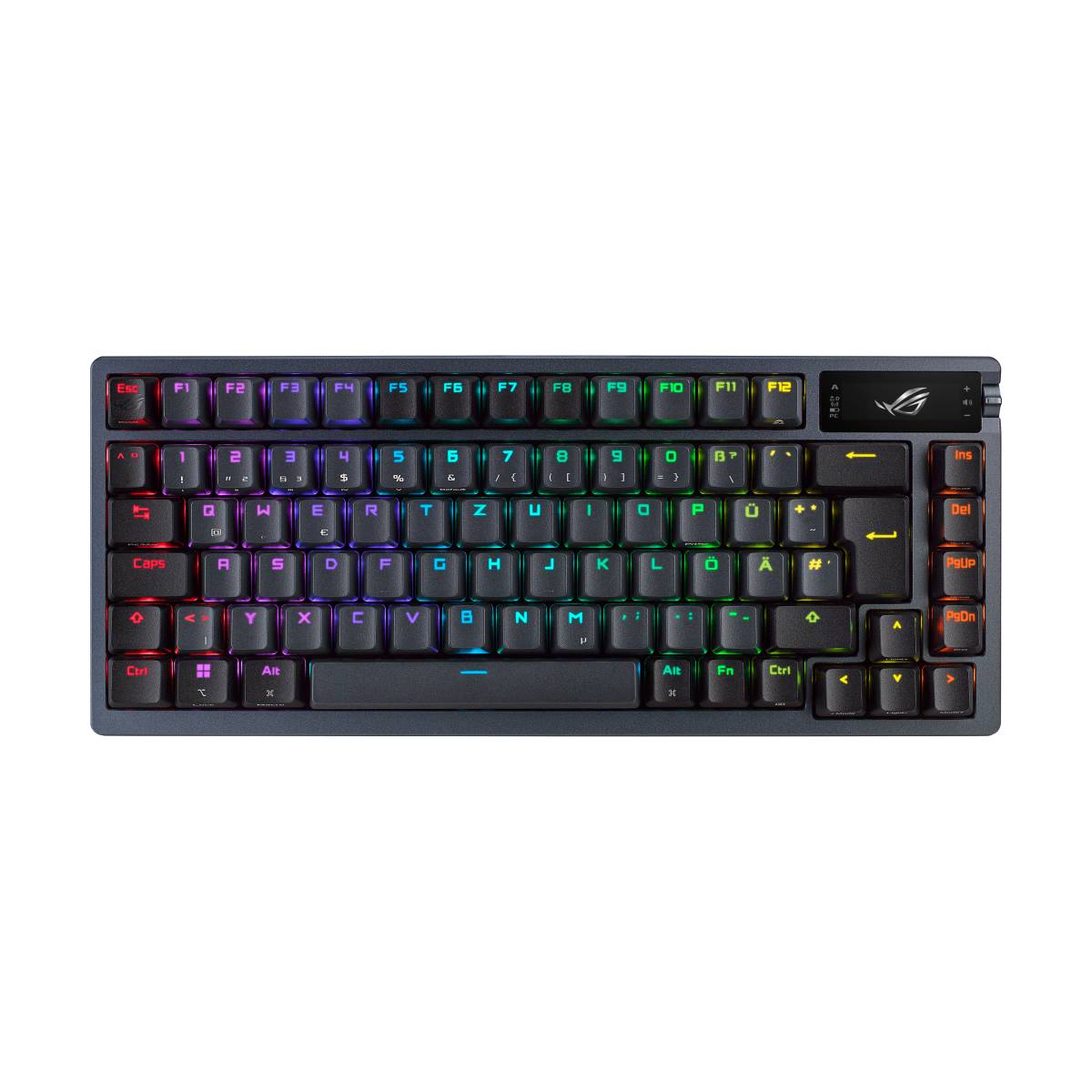 ROG Azoth RGB Gaming Tastatur - Schnurloses RGB Bluetooth OLED Display