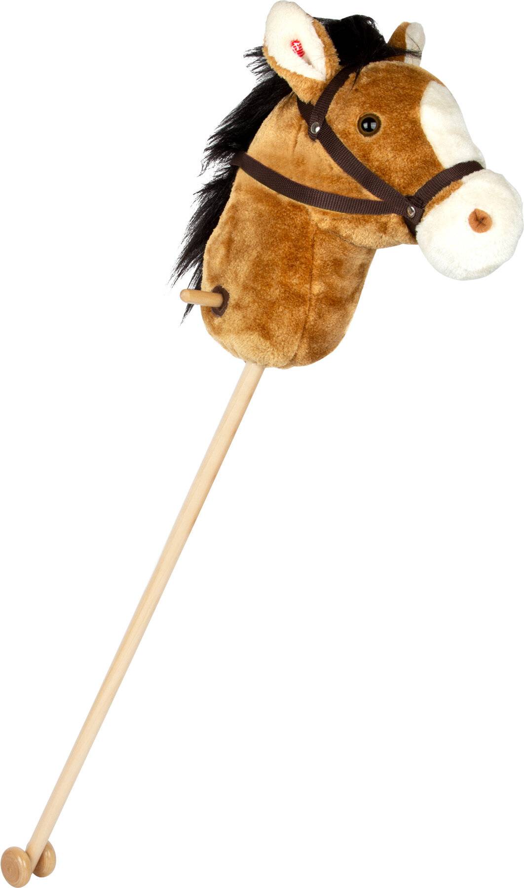 Small Foot Hobby Horse With Sound 105 Cm Wood/Plush Brown/White