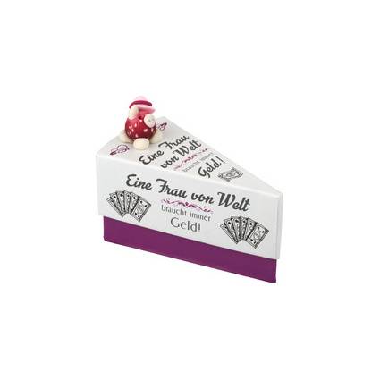 HERGO Geschenkschachtel Tortenstück "Eine Frau von Welt..."
