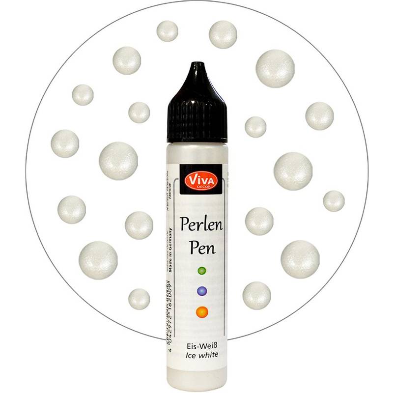 ViVA DECOR Perlen Pen, 28 ml, eisweiß