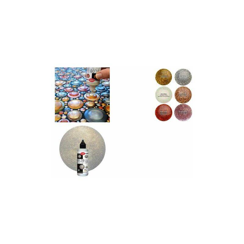 ViVA DECOR Blob Paint, 90 ml, silber-glitter