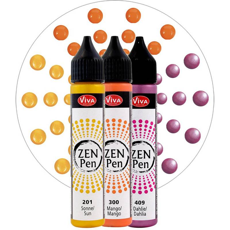 ViVA DECOR Zen-Pen Farbset "Sommerwärme", 3er Set