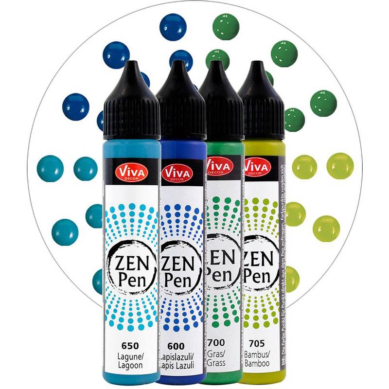 ViVA DECOR Zen-Pen Farbset "Kraft der Natur", 4er Set
