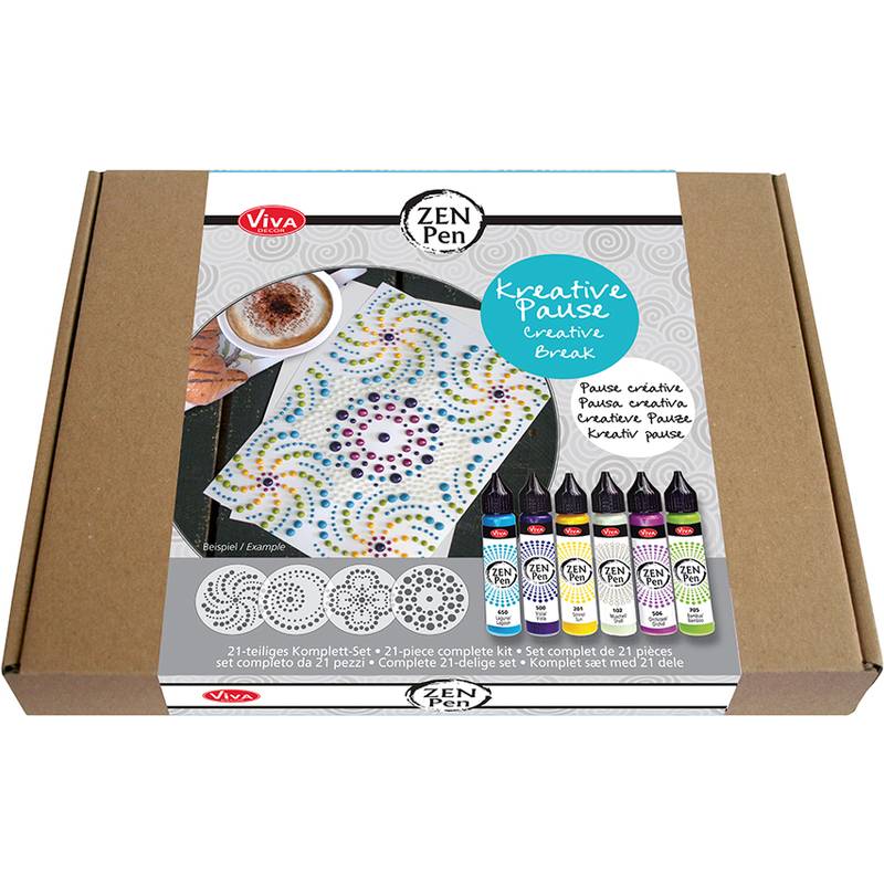 ViVA DECOR Zen-Pen Farbset "Kreative Pause", 21-teilig