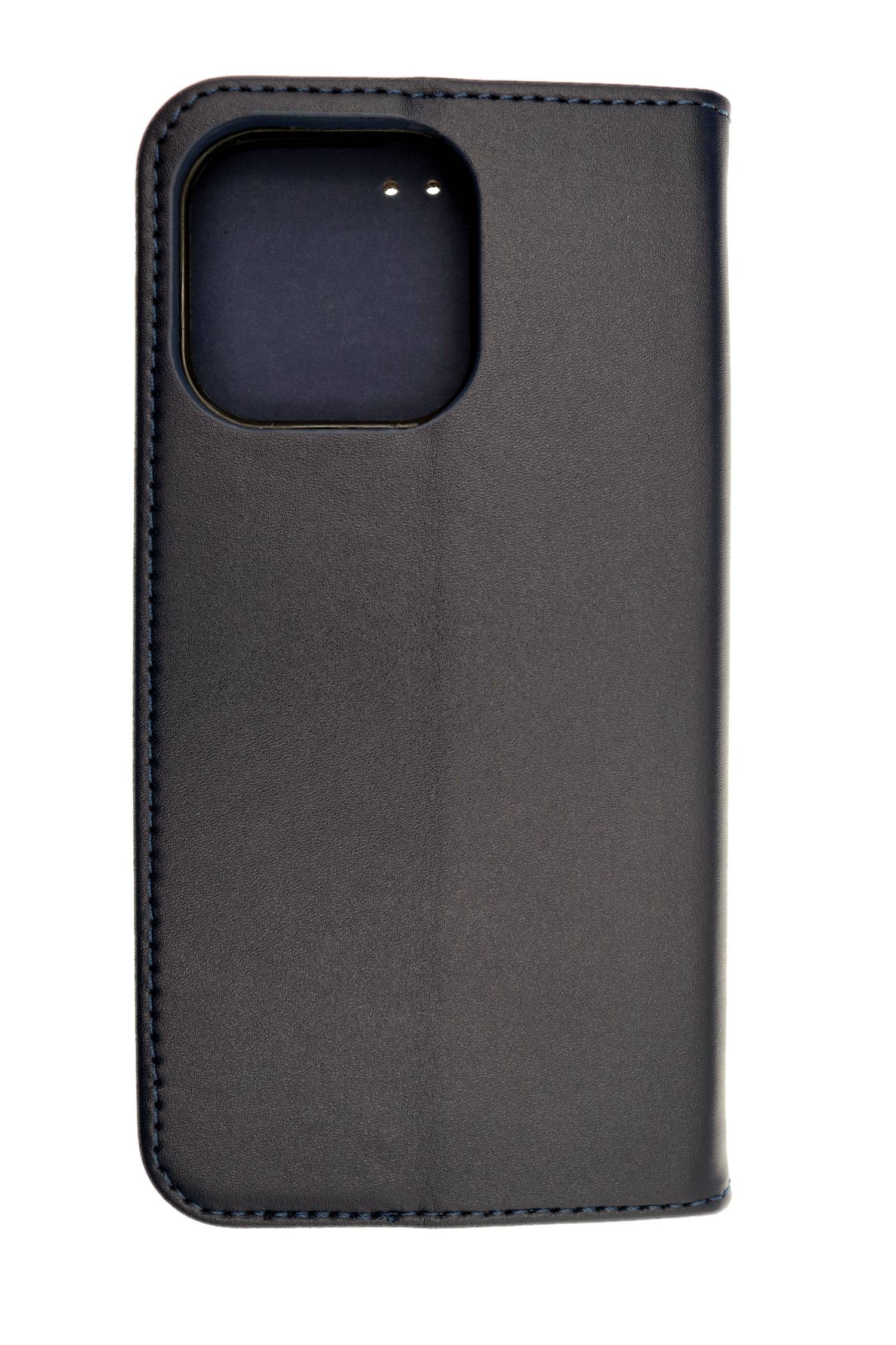 JAMCOVER Echtleder Cover Marineblau für Apple iPhone 13 Pro - Schutzhülle, Handytasche im Buchformat