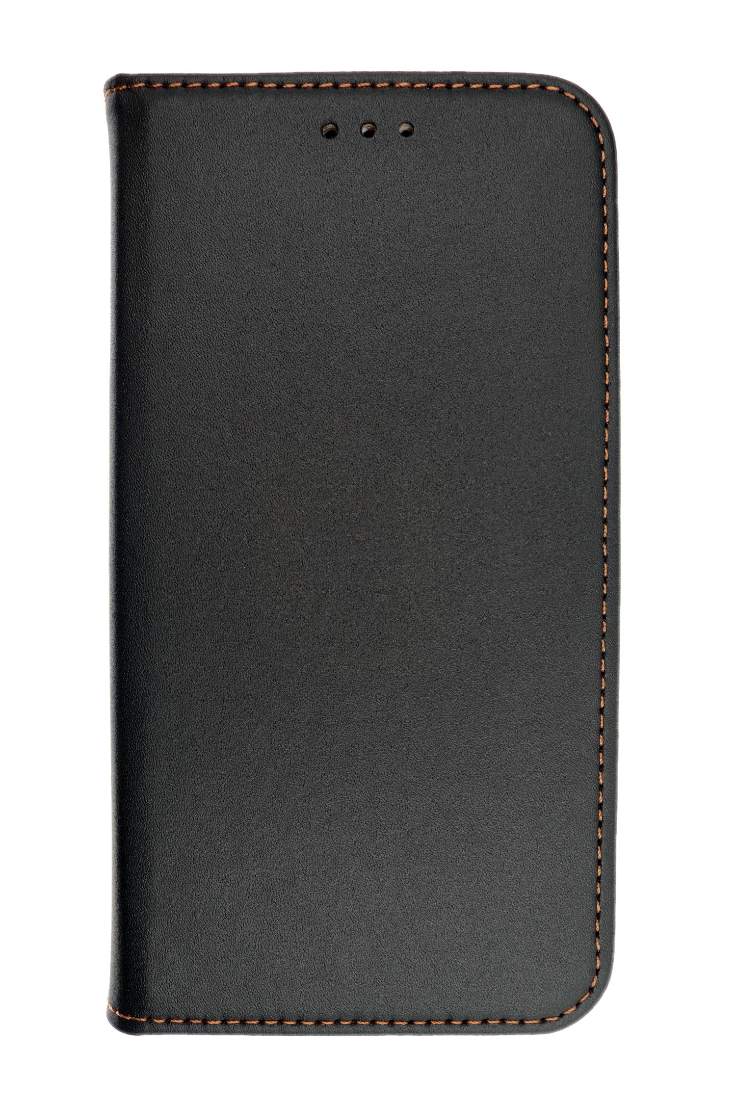 JAMCOVER Echtleder Cover Schwarz für Apple iPhone 14 - Schutzhülle, Handytasche im Buchformat