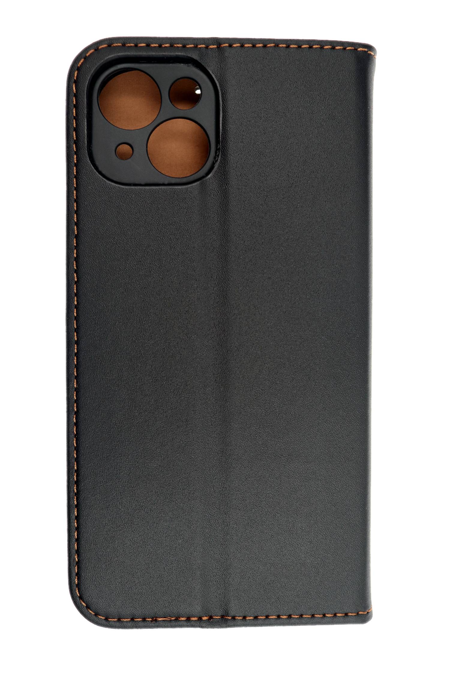 JAMCOVER Echtleder Cover Schwarz für Apple iPhone 14 - Schutzhülle, Handytasche im Buchformat