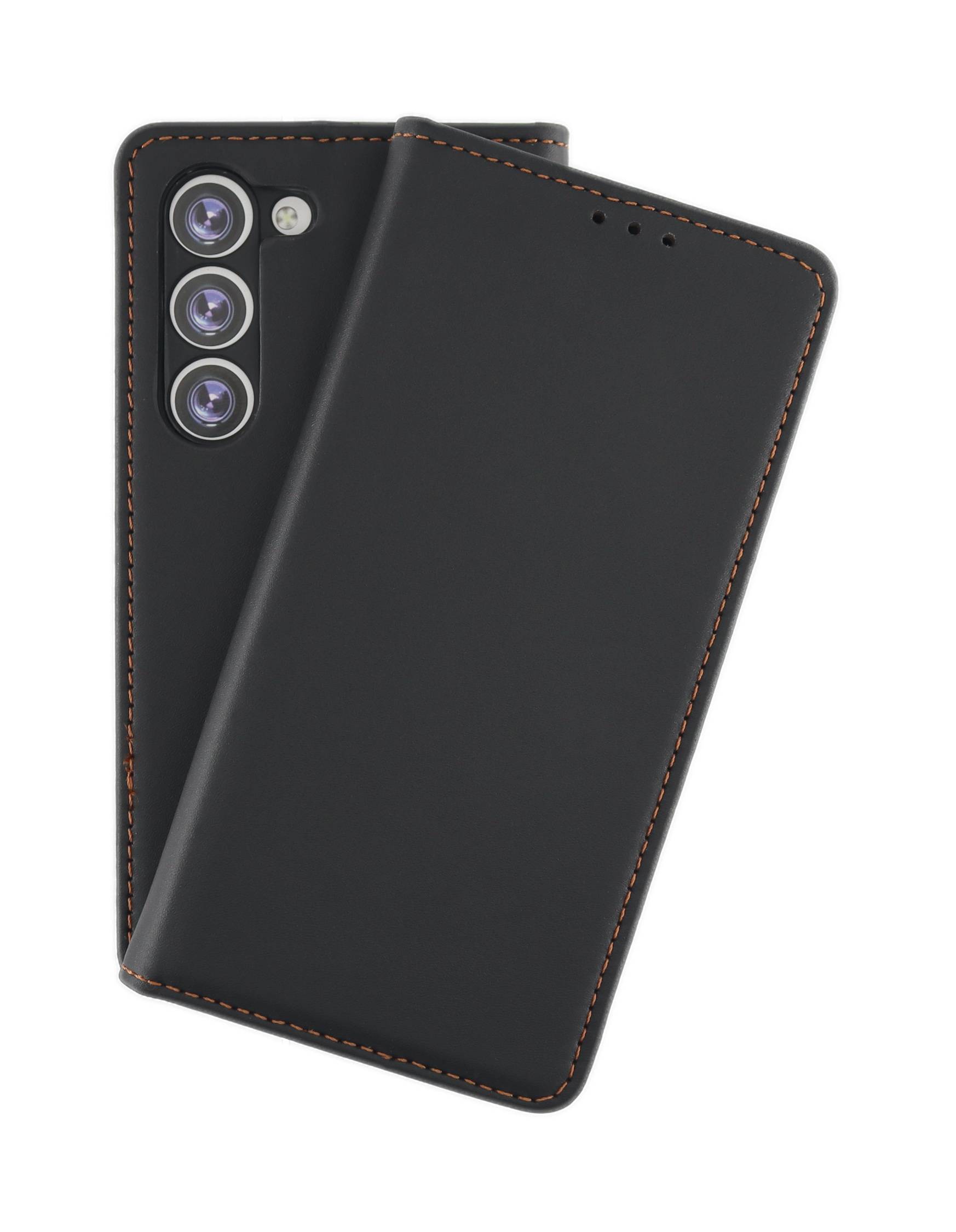 JAMCOVER Echt Leder Bookcase für Samsung Galaxy S23 - Handytasche mit Kartenfach und Standfunktion