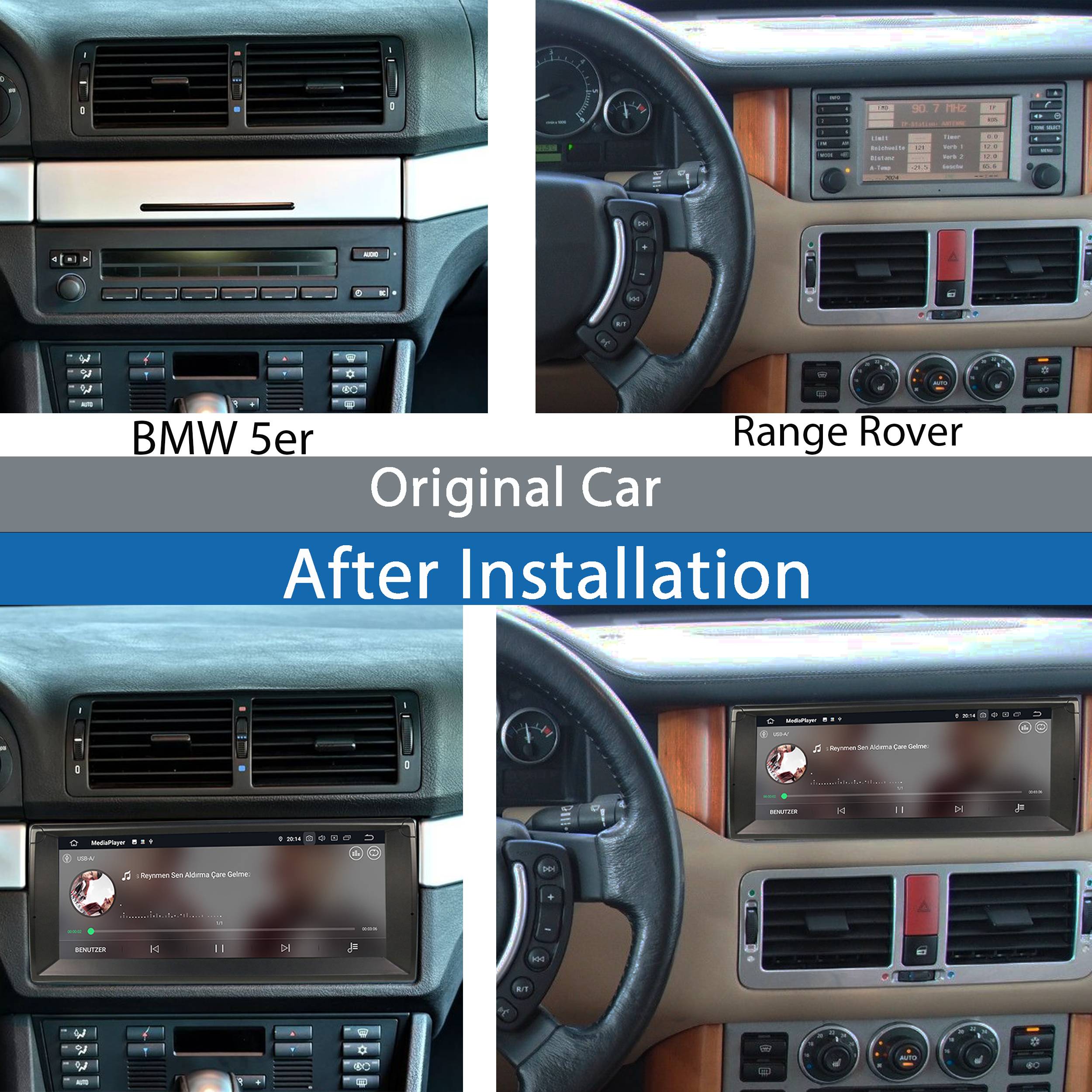 Für BMW 5 E39 E53 X5 Range Rover 10" Touch Android Autoradio GPS Navi CarPlay