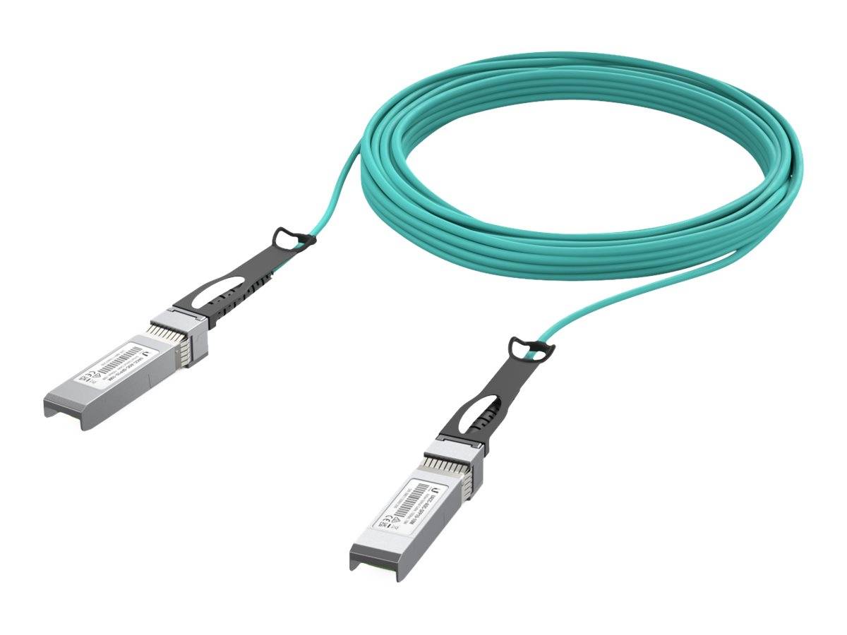 Ubiquiti - 10GBase-AOC direct attach cable - SFP+ zu SFP+ - 10 m - 3 mm - Glasfaser - Active Optical Cable (AOC)