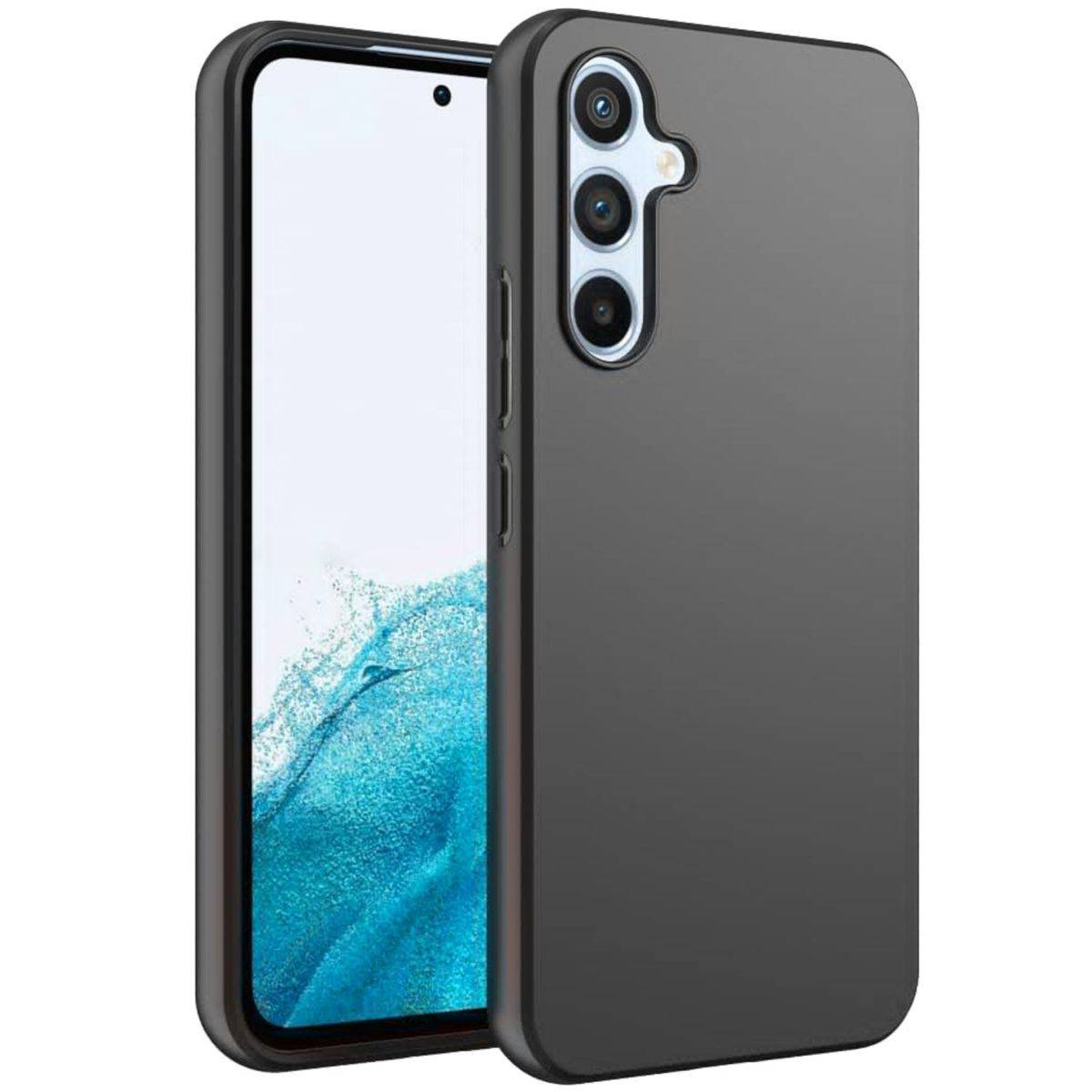 Für Samsung Galaxy A54 5G Silikoncase TPU Schutz Schwarz Handy Tasche Hülle Cover Etui Zubehör Neu
