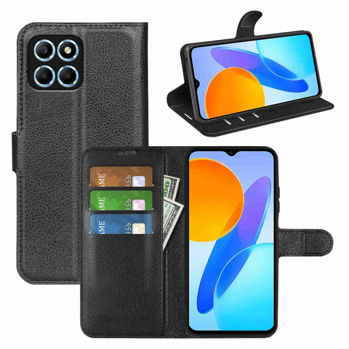 Für Honor X8 5G Handy Tasche Wallet Premium Schutz Hülle Case Cover Etuis Neu Zubehör Schwarz