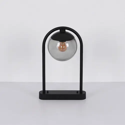 Außenstandleuchte Wegeleuchte Terrassen Lampe Außenbereich Stehlampe Glaskugel, IP44 Retro, Metall schwarz rauchfarben, 1x E27 Fassung, HxBxÜ 50x20 Außenstandleuchte Wegeleuchte Terrassen Lampe Außenbereich Stehlampe Glaskugel, IP44 Retro, Metall schwarz rauchfarben, 1x E27 Fassung, HxBxÜ 50x20