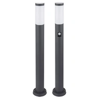 Gartenlampe mit Bewegungsmelder anthrazit Gartenstehlampe Edelstahl E27 Wegeleuchte Garten, opal, 1x E27 Fassung, H 80 cm, 2er Set Gartenlampe mit Bewegungsmelder anthrazit Gartenstehlampe Edelstahl E27 Wegeleuchte Garten, opal, 1x E27 Fassung, H 80 cm, 2er Set