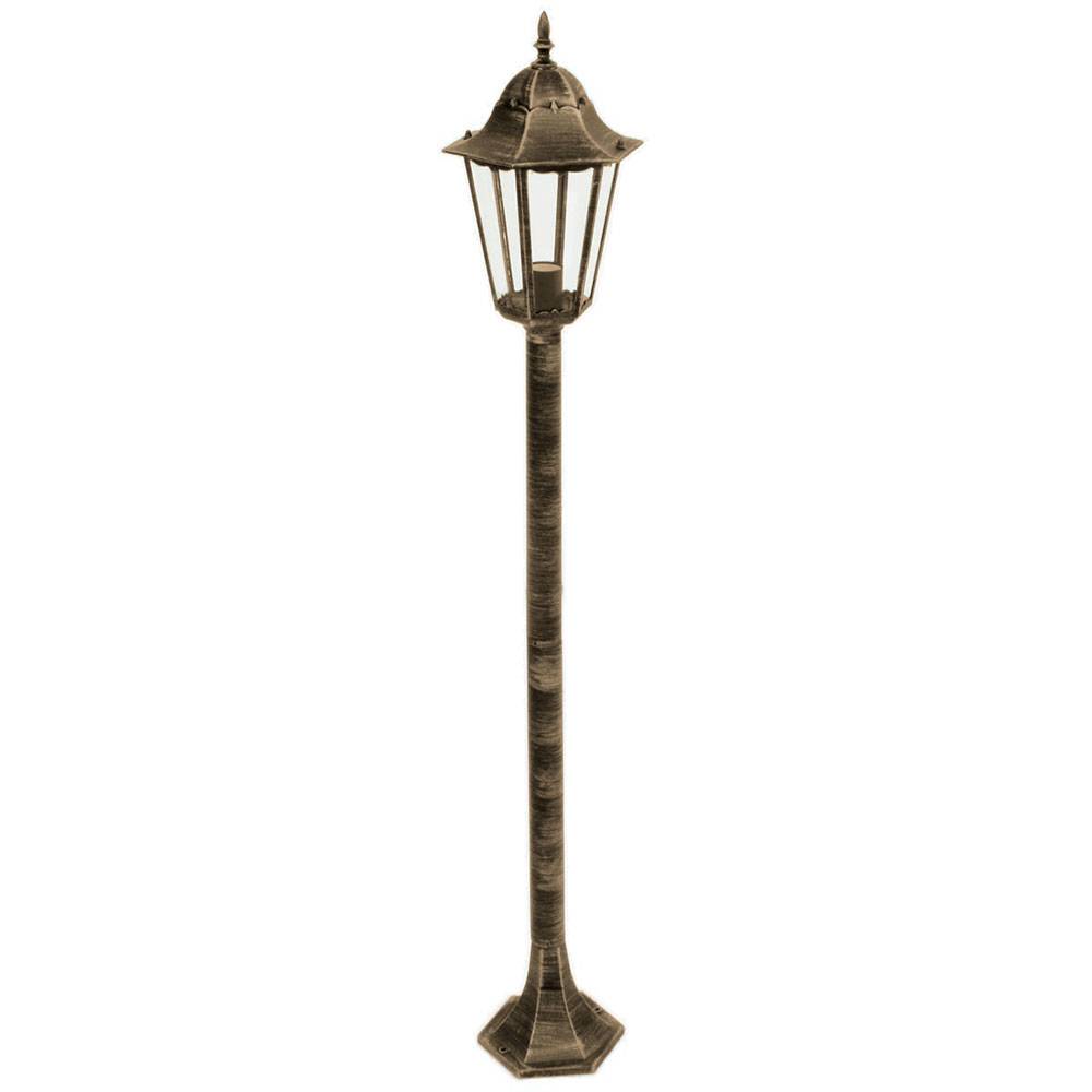 Gartenlaterne für Draußen Strom Außenstehlampe für Garten Terrassenlampen Außen stehend, Alu-Druckguss bronze, 1x E27, DxH 23,5x120 cm