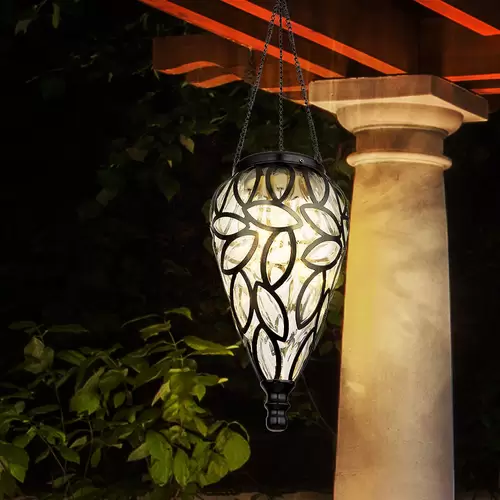 Solarlampe Gartendeko Hängeleuchte Außenlampe hängend LED Solarleuchte, im Tropfen Design, Metall schwarz, Kunststoff klar, 16x LED, DxH 13,5x 50 Solarlampe Gartendeko Hängeleuchte Außenlampe hängend LED Solarleuchte, im Tropfen Design, Metall schwarz, Kunststoff klar, 16x LED, DxH 13,5x 50