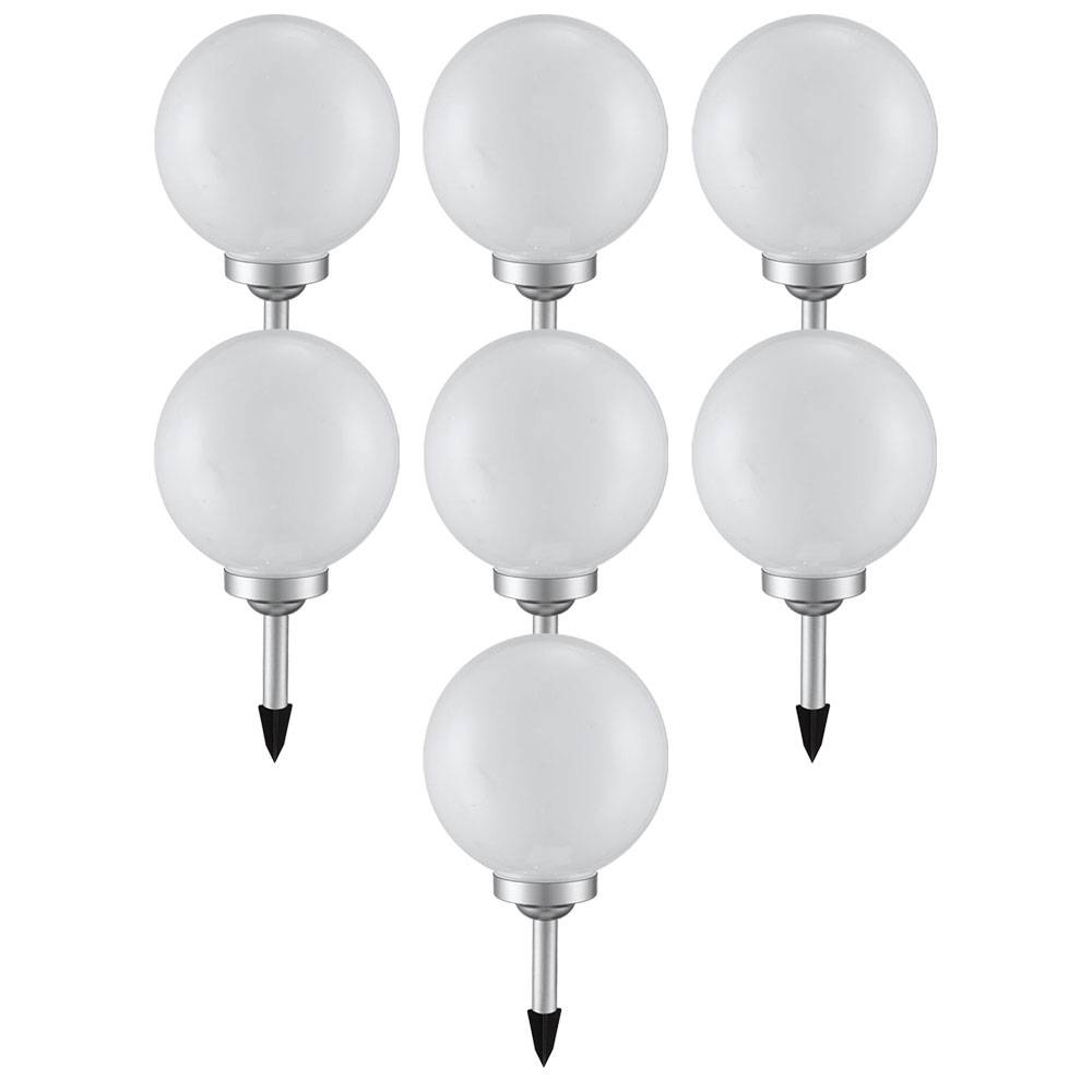 Solarleuchte Kugel Garten LED Gartendeko Solarkugel für Außen 20 cm Kugelleuchte Solar, Leuchtdauer ca. 6-8 Stunden, H 62 cm, 7er Set