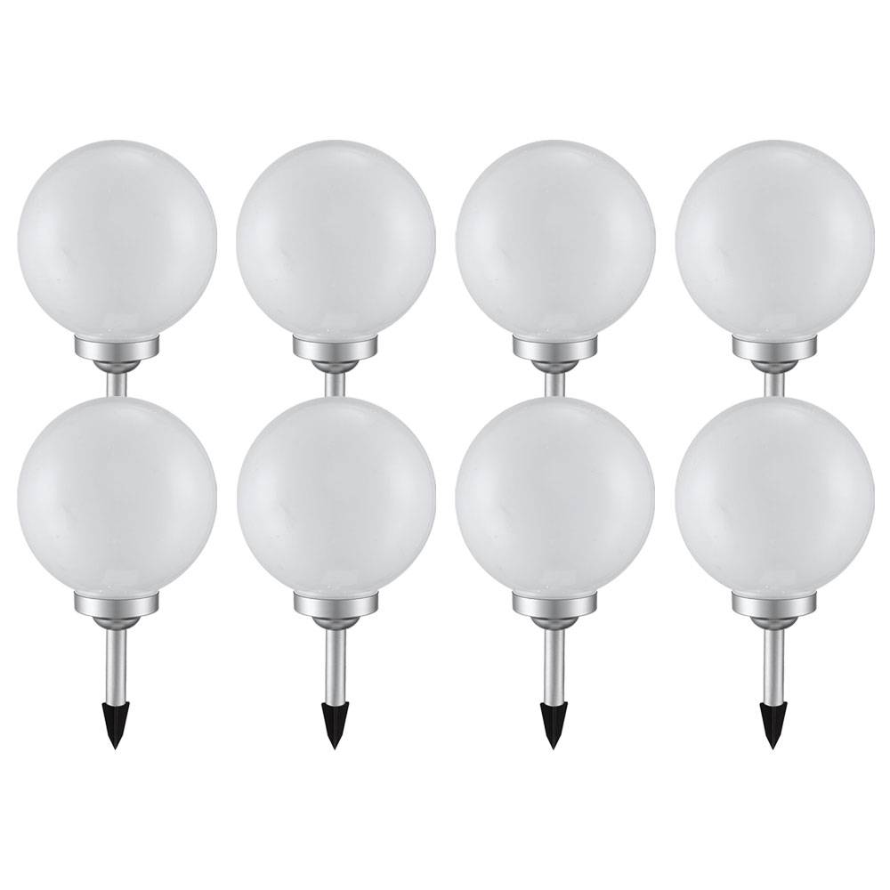 Solarleuchte Kugel Garten LED Gartendeko Solarkugel für Außen 20 cm Kugelleuchte Solar, Leuchtdauer ca. 6-8 Stunden, H 62 cm, 8er Set