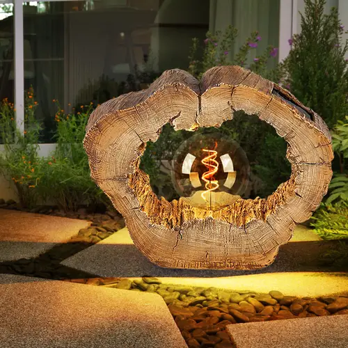 Solarlampe Outdoor Garten Solarleuchte LED Solar Außenlampe Gartendeko Baumscheibe Holzoptik braun, Kunststoff , 1x LED warmweiß, LxBxH 30,5x8,5x25 Solarlampe Outdoor Garten Solarleuchte LED Solar Außenlampe Gartendeko Baumscheibe Holzoptik braun, Kunststoff , 1x LED warmweiß, LxBxH 30,5x8,5x25