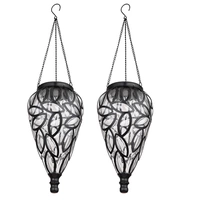 Solarlampe Gartendeko Hängeleuchte Außenlampe hängend LED Solarleuchte, im Tropfen Design, Metall schwarz, Kunststoff klar, 16x LED, DxH 13,5x 50 Solarlampe Gartendeko Hängeleuchte Außenlampe hängend LED Solarleuchte, im Tropfen Design, Metall schwarz, Kunststoff klar, 16x LED, DxH 13,5x 50