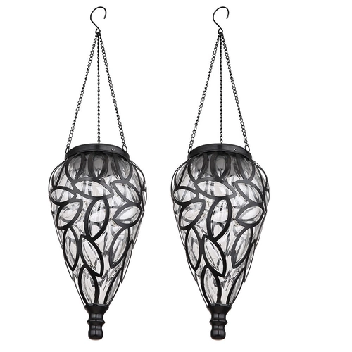 Solarlampe Gartendeko Hängeleuchte Außenlampe hängend LED Solarleuchte, im Tropfen Design, Metall schwarz, Kunststoff klar, 16x LED, DxH 13,5x 50 Solarlampe Gartendeko Hängeleuchte Außenlampe hängend LED Solarleuchte, im Tropfen Design, Metall schwarz, Kunststoff klar, 16x LED, DxH 13,5x 50