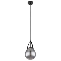 Pendellampe Hängeleuchte Esszimmerlampe, Moderne Pendelleuchte, Lampenschirm in Rauchglas Optik, Metall, schwarz, matt, 1x E27 Fassung, DxH 15x120 Pendellampe Hängeleuchte Esszimmerlampe, Moderne Pendelleuchte, Lampenschirm in Rauchglas Optik, Metall, schwarz, matt, 1x E27 Fassung, DxH 15x120