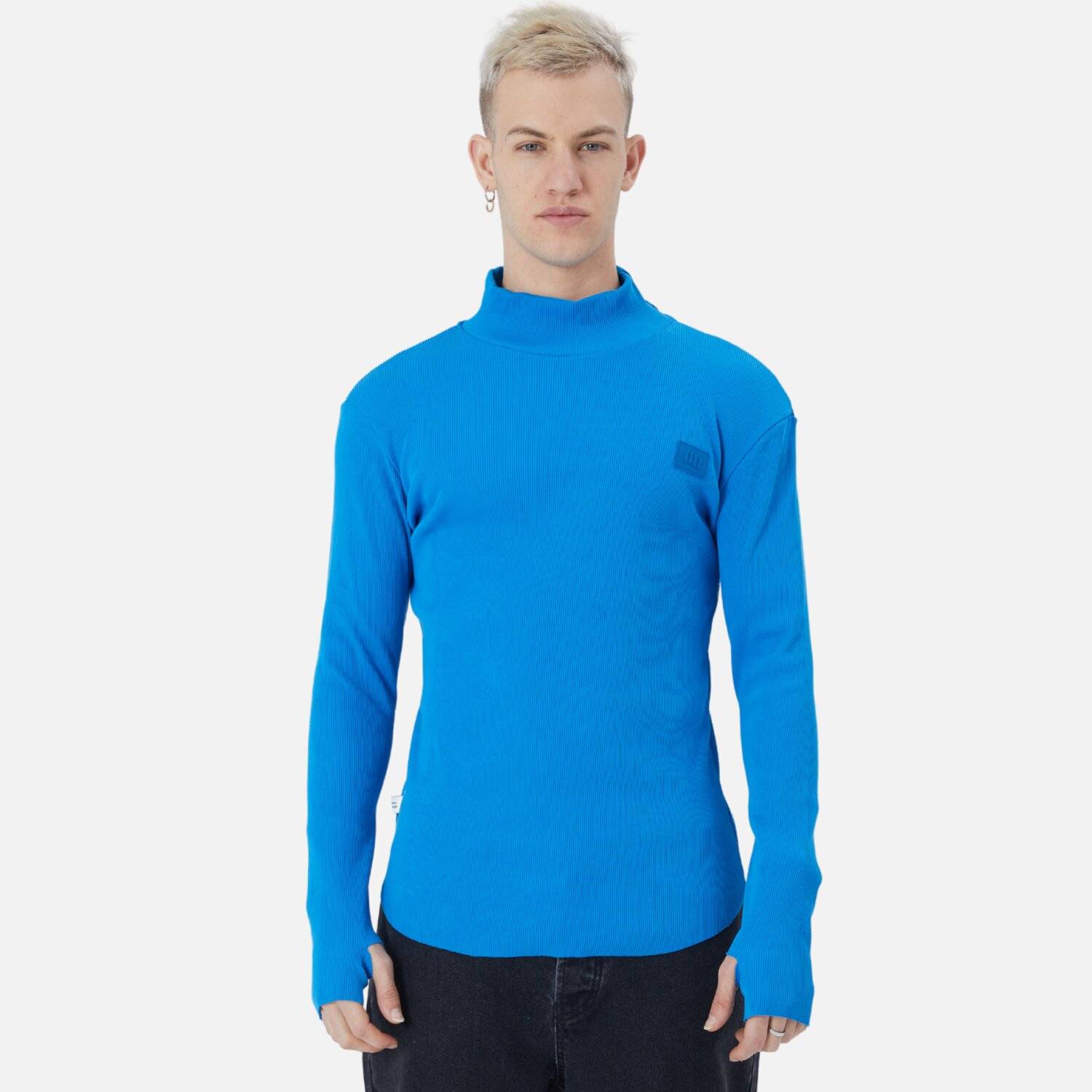 Herren Rundhals Sweatshirt Regular Fit Pullover S/M Blau