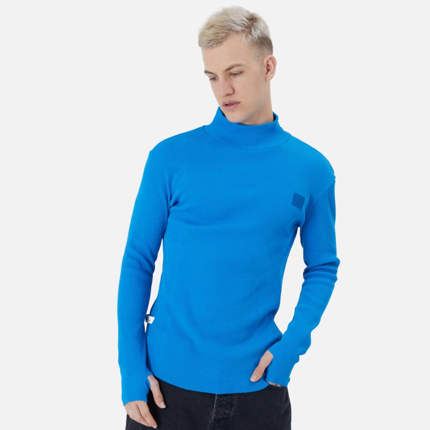 Herren Rundhals Sweatshirt Regular Fit Pullover S/M Blau