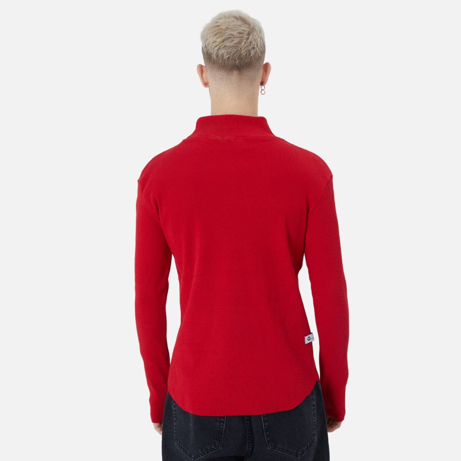 Herren Rundhals Sweatshirt Regular Fit Pullover S/M Rot