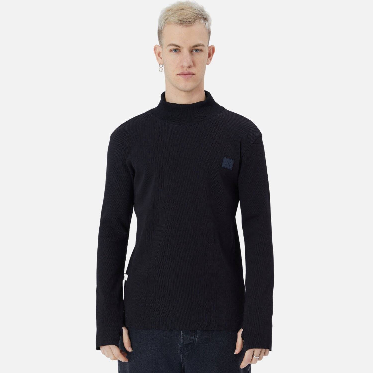 Herren Rundhals Sweatshirt Regular Fit Pullover S/M Schwarz