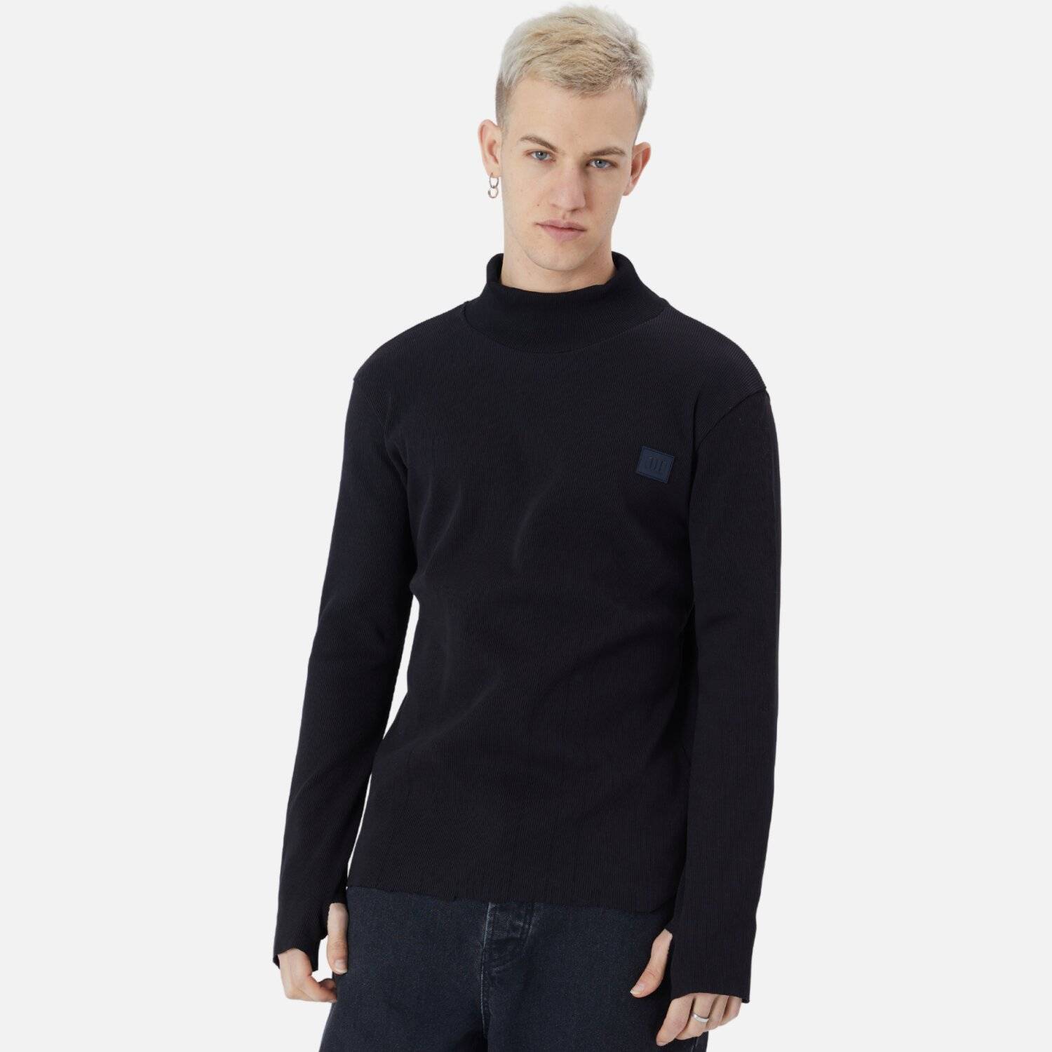 Herren Rundhals Sweatshirt Regular Fit Pullover S/M Schwarz