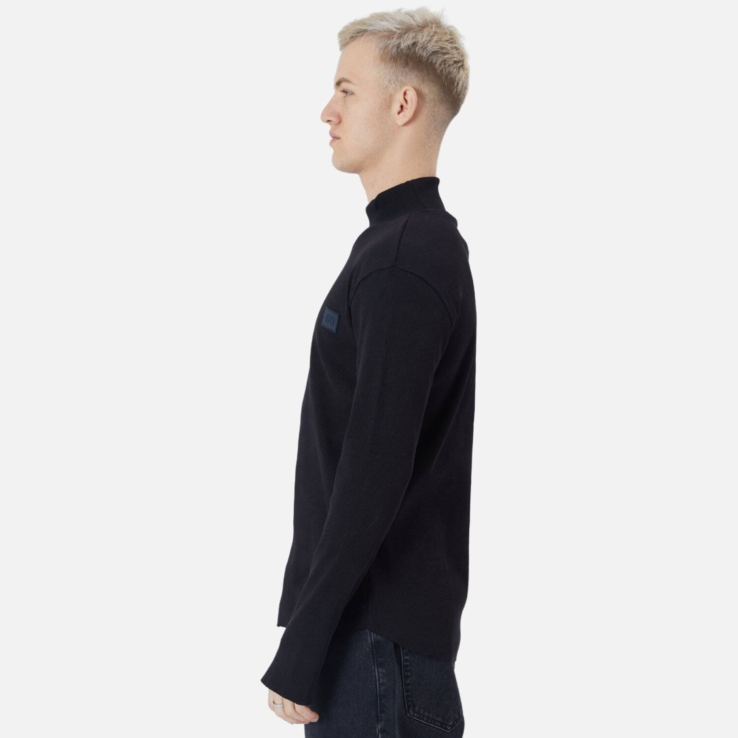 Herren Rundhals Sweatshirt Regular Fit Pullover S/M Schwarz