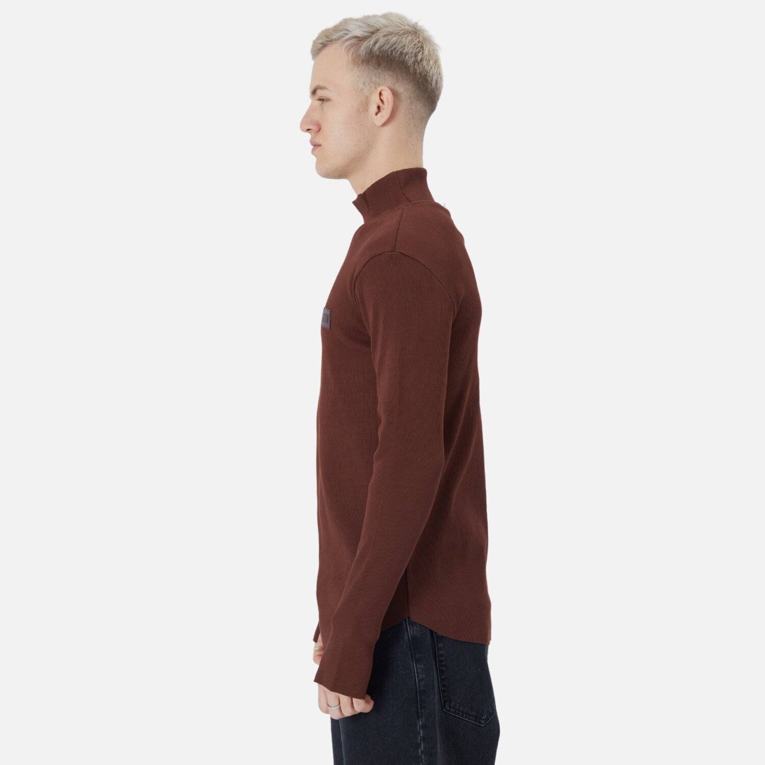 Herren Rundhals Sweatshirt Regular Fit Pullover L/XL Braun