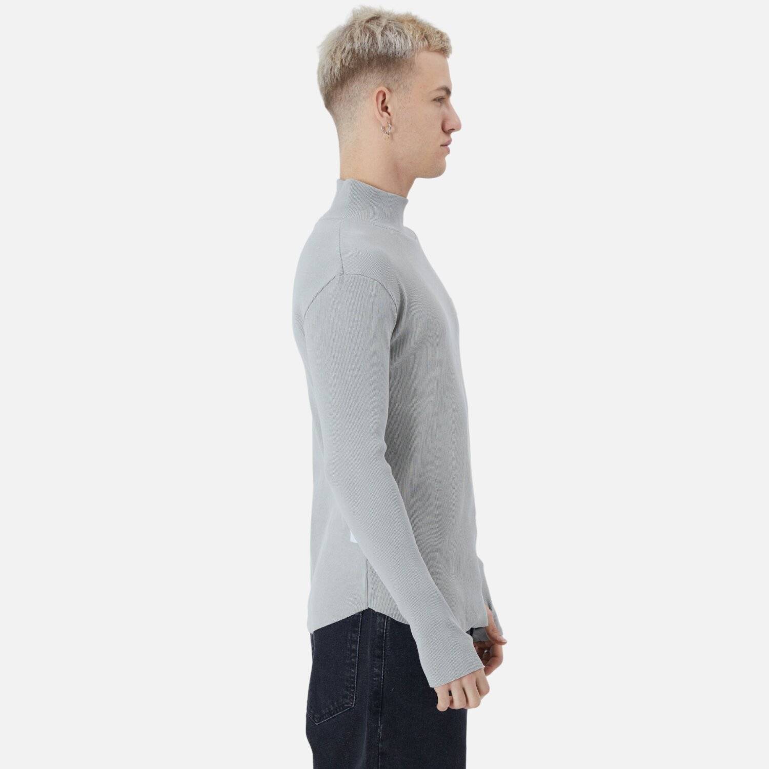 Herren Rundhals Sweatshirt Regular Fit Pullover L/XL Grau