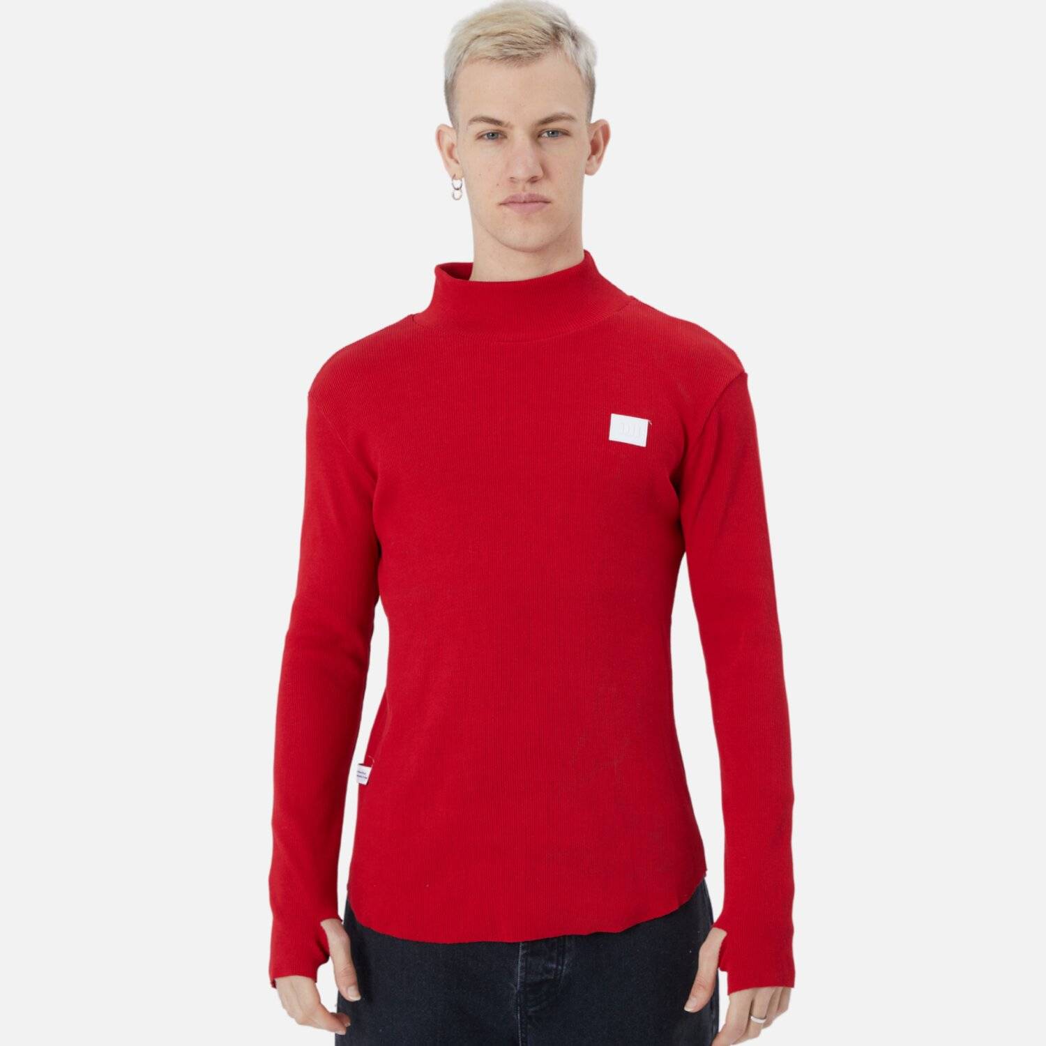 Herren Rundhals Sweatshirt Regular Fit Pullover L/XL Rot