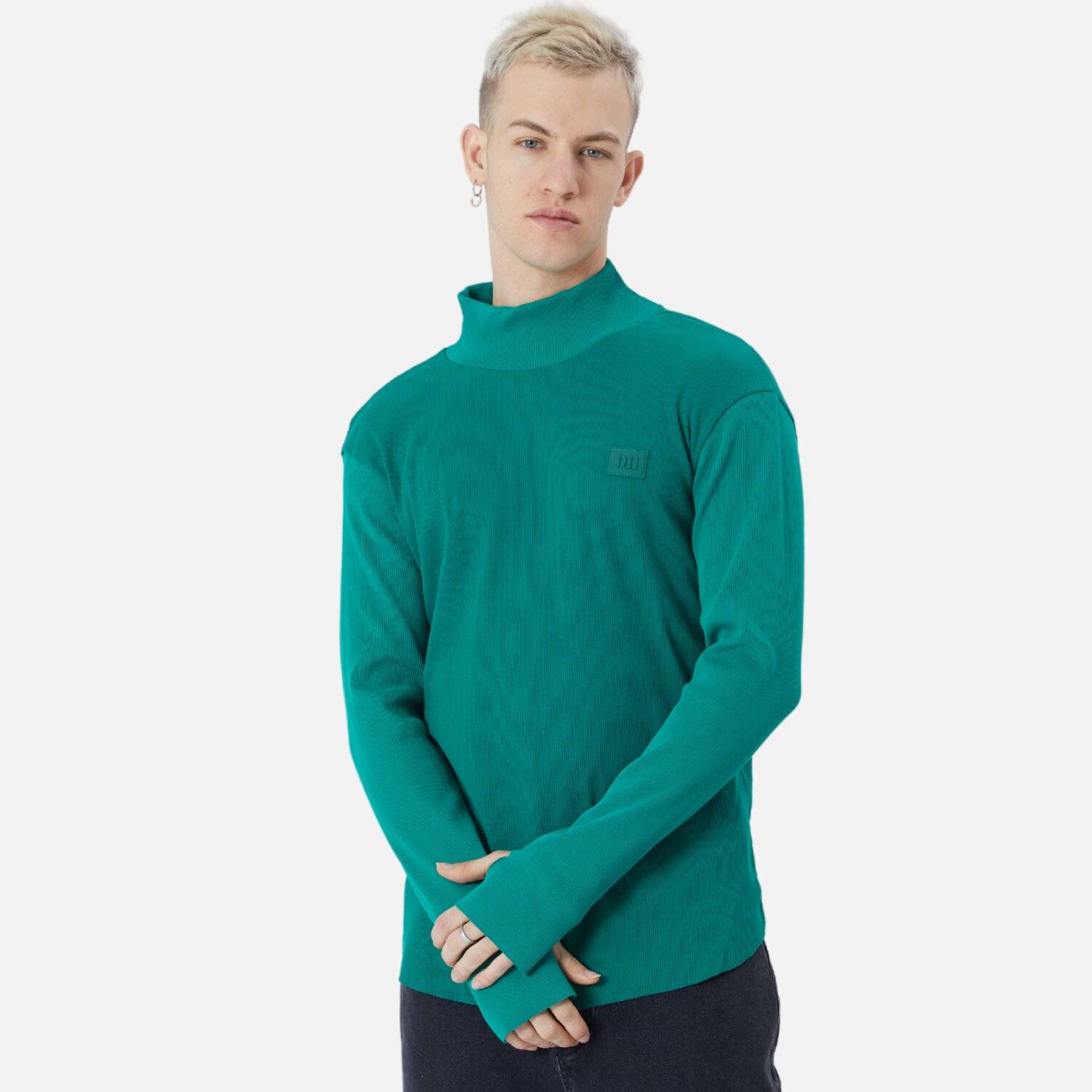 Herren Rundhals Sweatshirt Regular Fit Pullover L/XL Grün