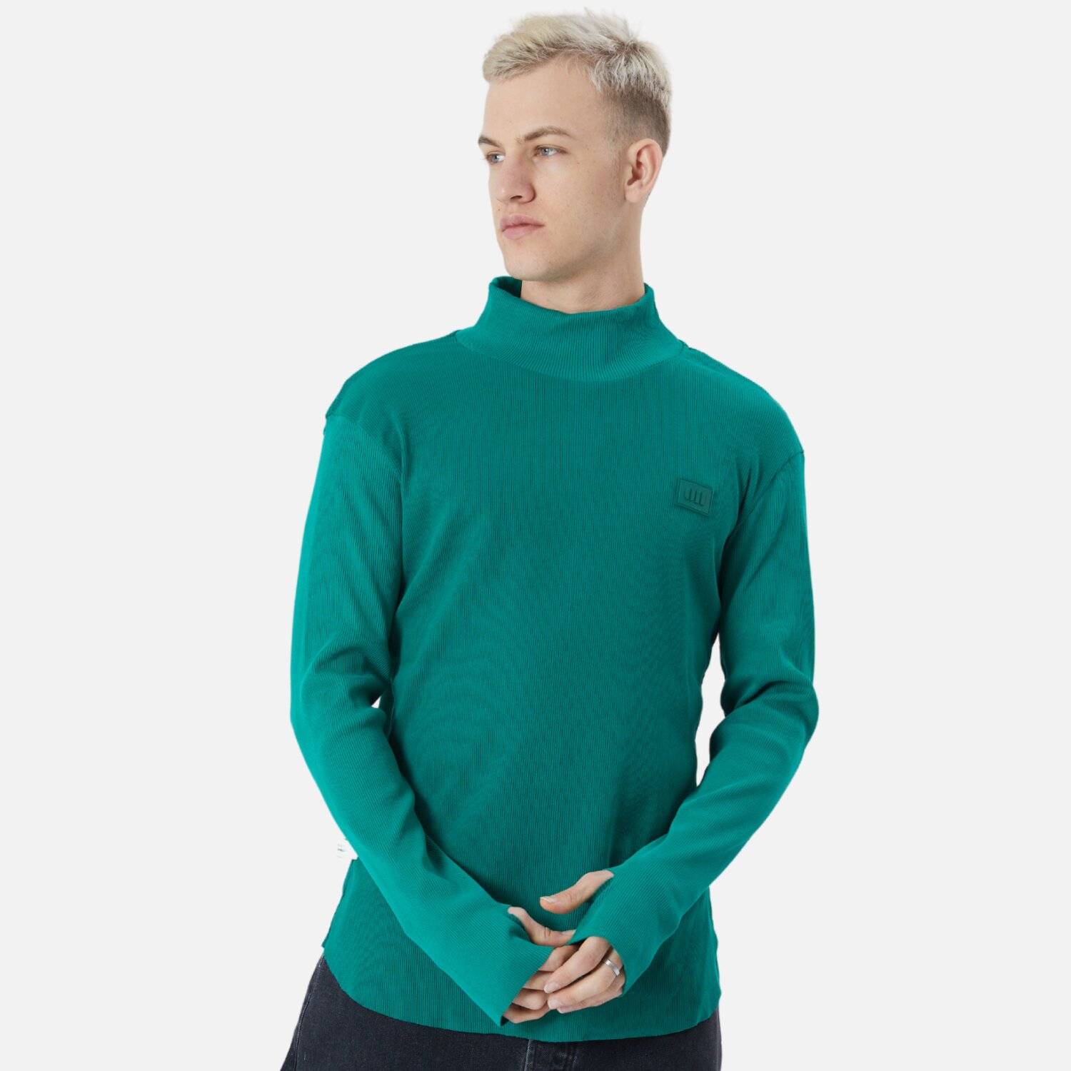 Herren Rundhals Sweatshirt Regular Fit Pullover L/XL Grün