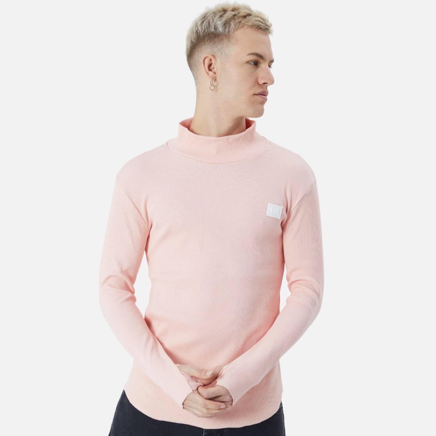 Herren Rundhals Sweatshirt Regular Fit Pullover L/XL Rosa