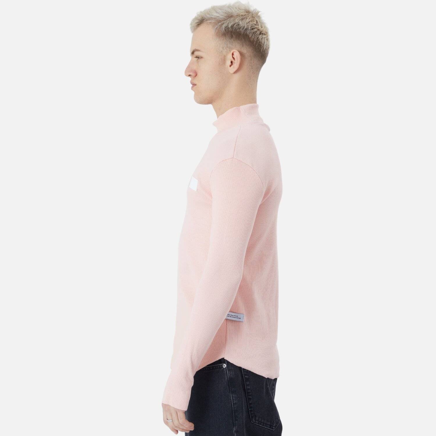Herren Rundhals Sweatshirt Regular Fit Pullover L/XL Rosa