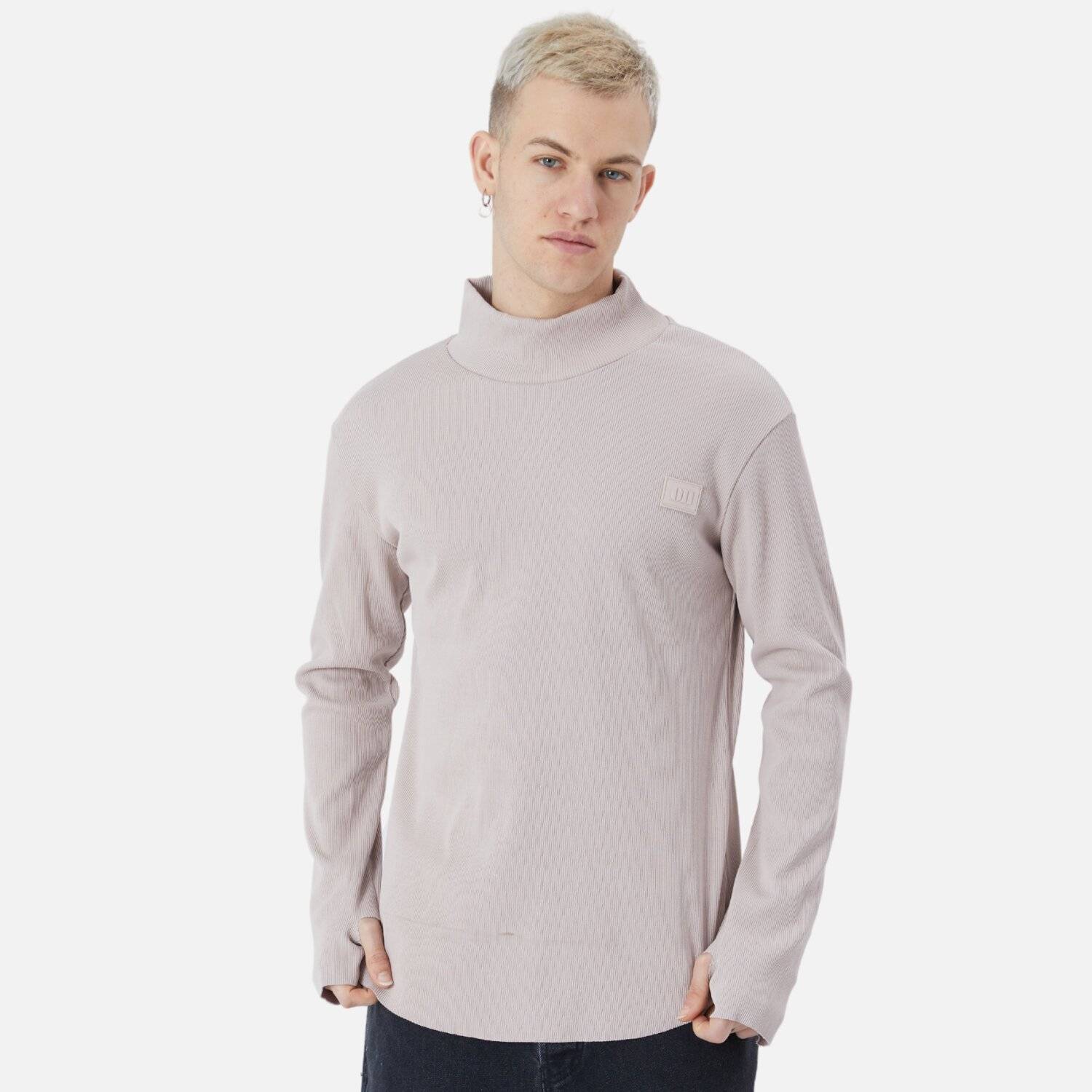 Herren Rundhals Sweatshirt Regular Fit Pullover S/M Beige