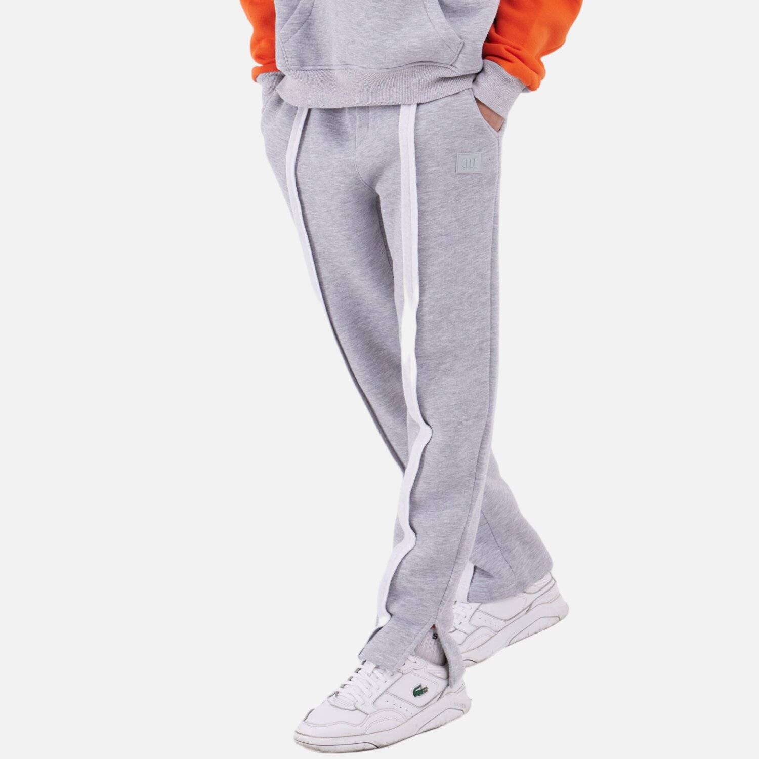 Ossy Homer Jogginganzug Set Jogger Hoodie Oversize Unisex (M) Orange-Grau