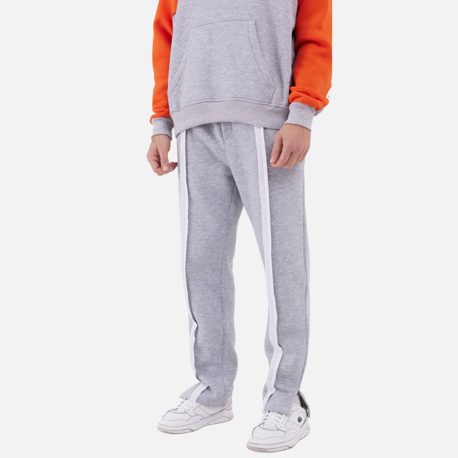 Jogger Jogginghose Baumwolle Cotton Oversize Fit Unisex (S) Grau