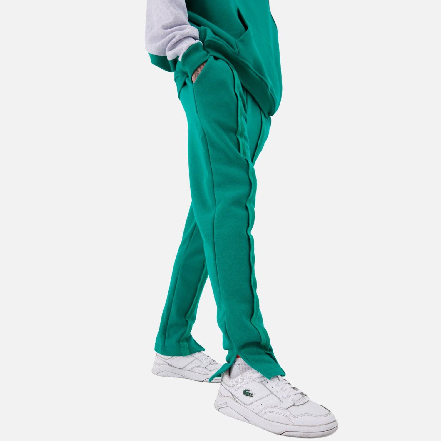 Jogger Jogginghose Baumwolle Cotton Oversize Fit Unisex (L) Grün