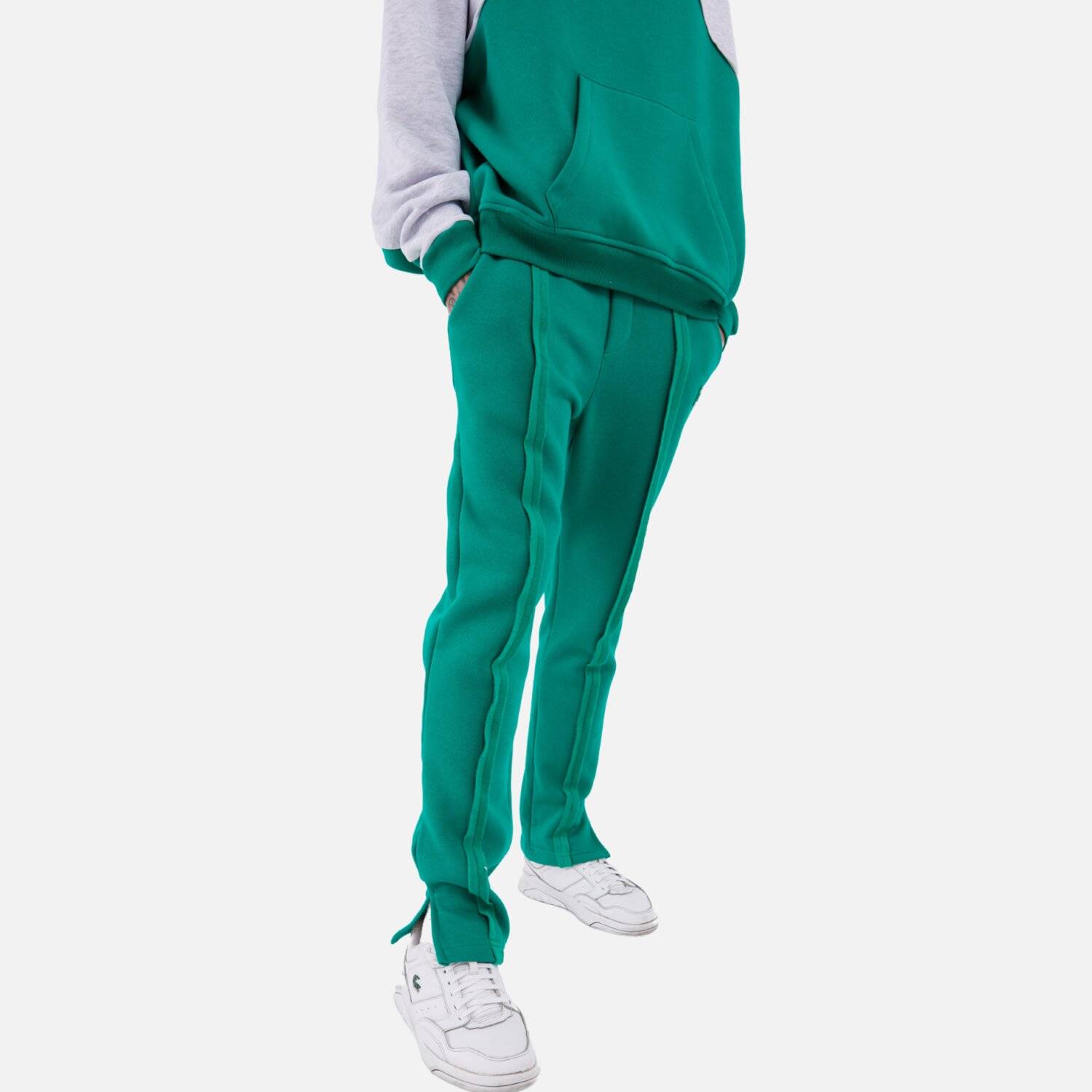 Jogger Jogginghose Baumwolle Cotton Oversize Fit Unisex (L) Grün